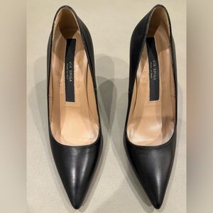 Via Spiga 3” Black Real Leather Pumps- Like New
